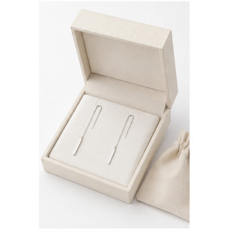 stainless steel threader earrings - packaging view