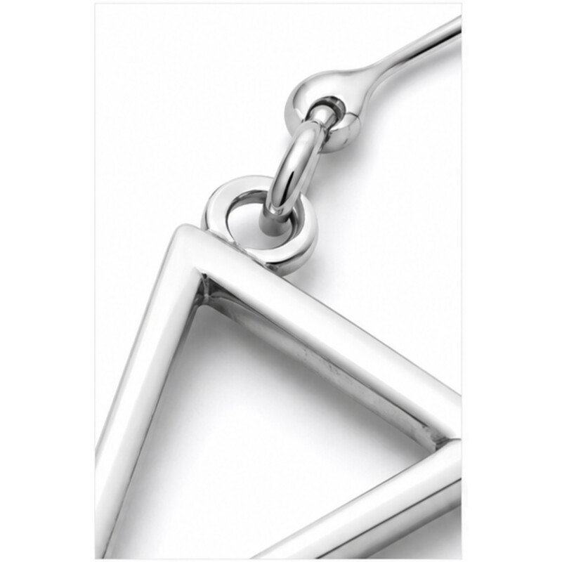 stainless steel geometric earrings - detail view