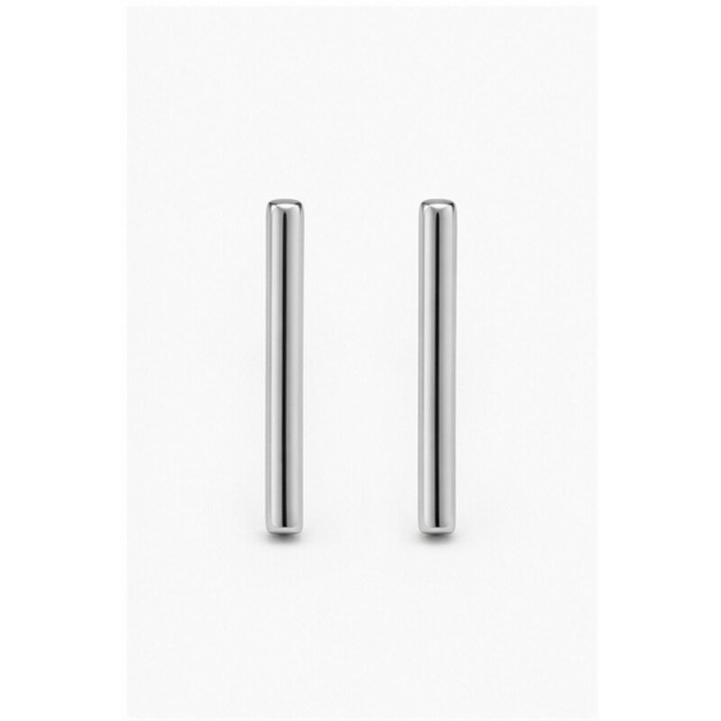stainless steel bar earrings - front view