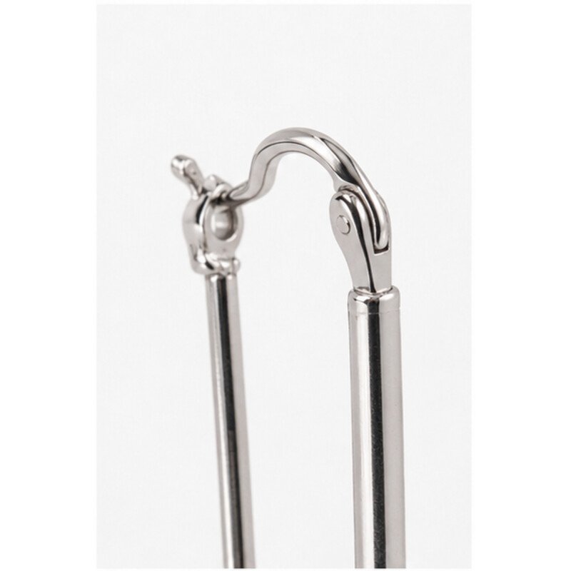stainless steel safety pin earrings - detail view