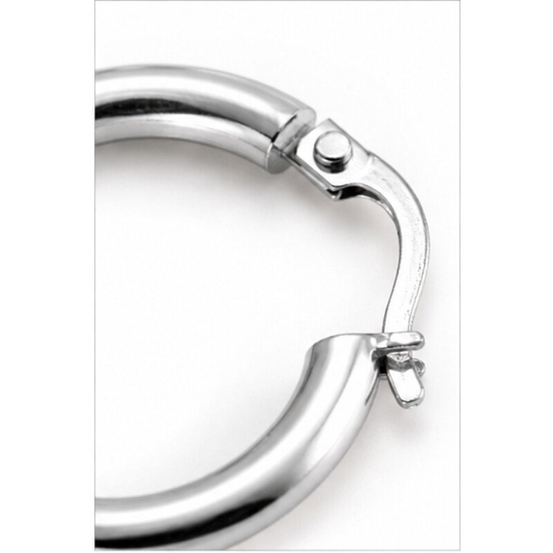 stainless steel hoop earrings set - detail view