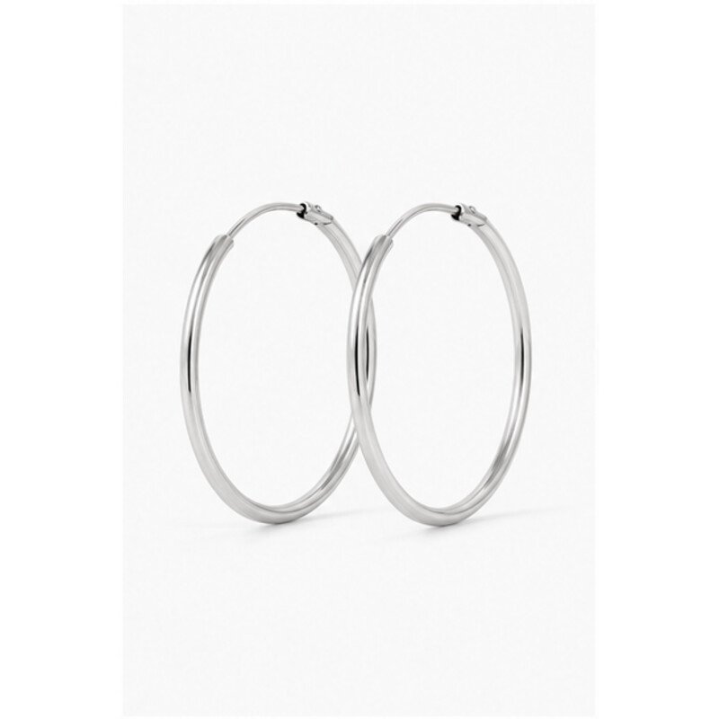 stainless steel sleeper earrings - angle view