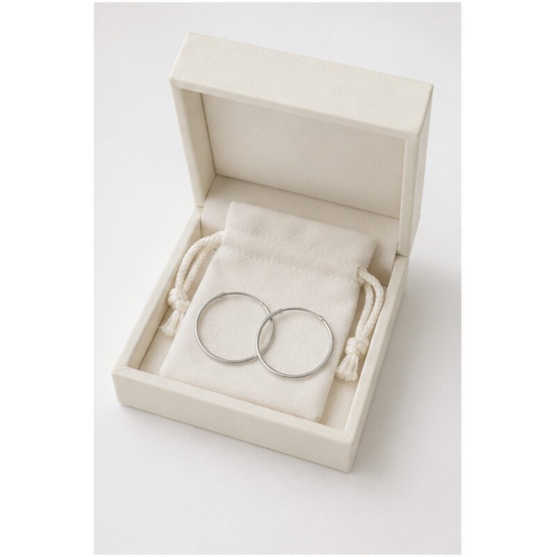 stainless steel sleeper earrings - packaging view