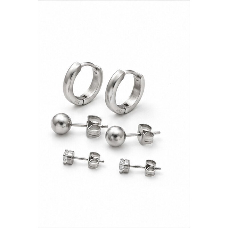 316l stainless steel earrings wholesale - angle view
