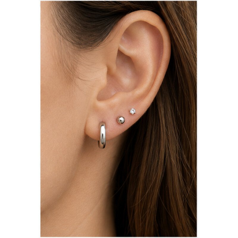 316l stainless steel earrings wholesale - model view