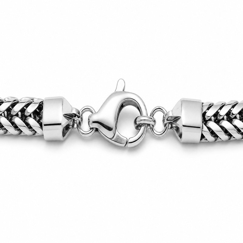 Stainless steel Franco chain lobster clasp structure detail
