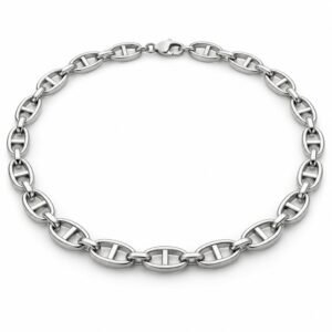 Men’s Silver Stainless Steel Mariner Chain Necklace