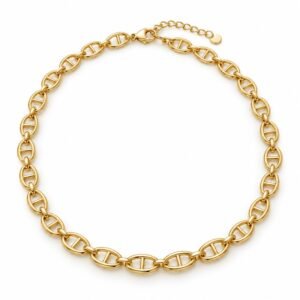 Women’s Gold Stainless Steel Mariner Chain Necklace