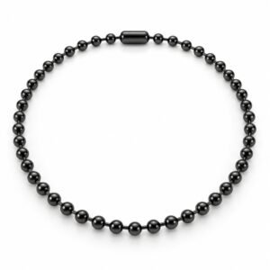 Men’s Black Stainless Steel Ball Chain Necklace