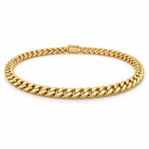 Men’s Gold Stainless Steel 5mm Cuban Link Necklace