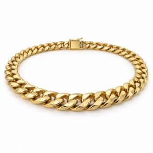 Men’s Gold Stainless Steel 10mm Cuban Link Necklace
