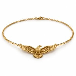 Men’s Gold Stainless Steel Eagle Pendant Necklace