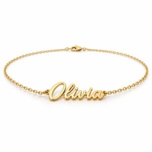 Women’s Gold Stainless Steel Olivia Name Necklace