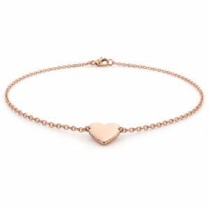 Women’s Rose Gold Stainless Steel Engraving Blank Necklace