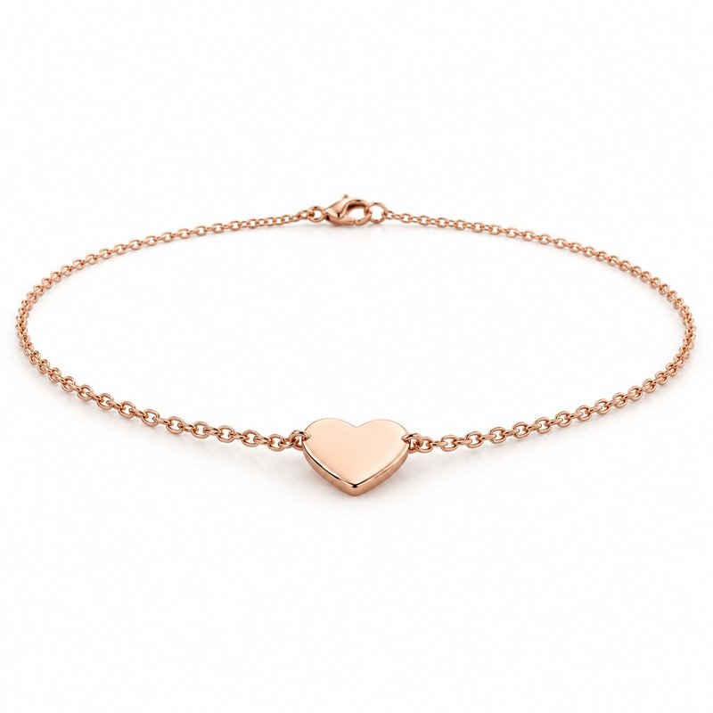 womens rose gold Stainless Steel engraving blank necklace, at a 45-degree angle on white