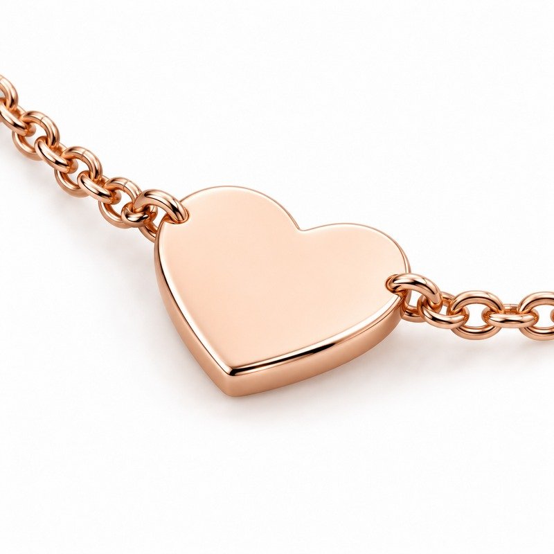 womens rose gold Stainless Steel engraving blank necklace, material and craftsmanship close-up