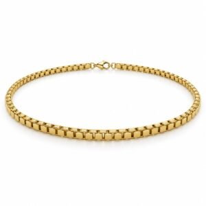 Men’s Gold Stainless Steel 5mm Box Chain Necklace
