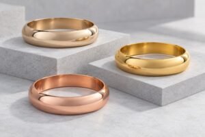 Gold bangle finish concepts for comparison