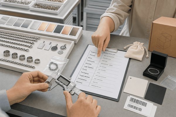 Jewelry Manufacturer Quote Checklist quotation details for a jewelry manufacturer