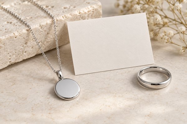 Illustrative Pendant necklace and product card concept