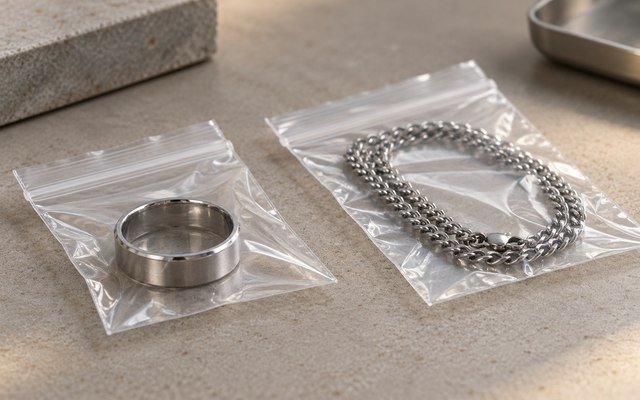 Jewelry retained in separate protective pouches