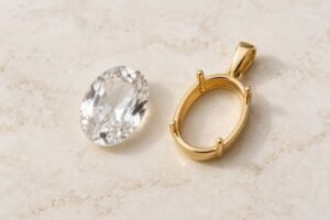 Illustrative Decorative stone beside a pendant setting concept
