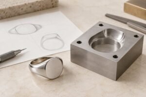 Illustrative Ring development concept with a tooling block