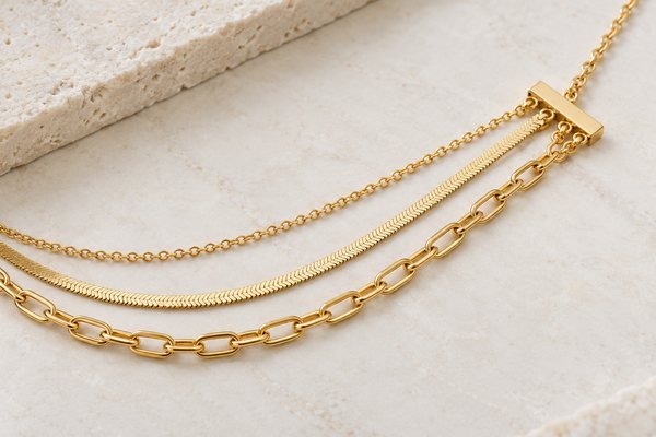 Illustrative Necklace strands and terminal connector detail