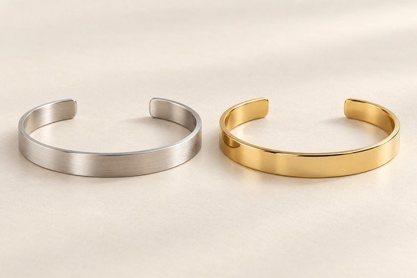 Matching silver and gold cuff bracelet concepts