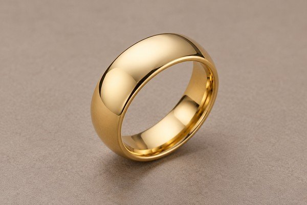 Inner profile of a gold ring band