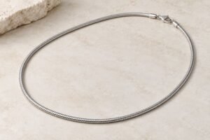 Illustrative Illustrative silver-tone snake chain necklace