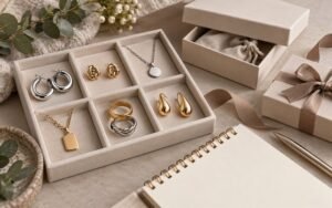Curated stainless steel jewelry collection with removable gift packaging